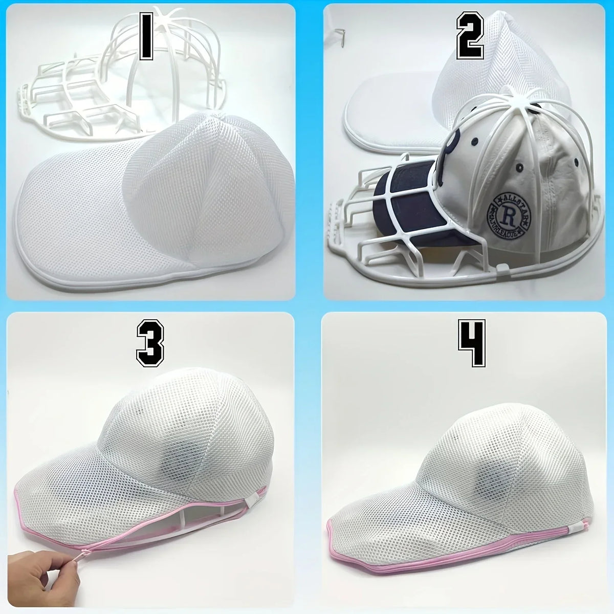 Cap Washer Cage – Hat Cleaning Frame for Washing Machines