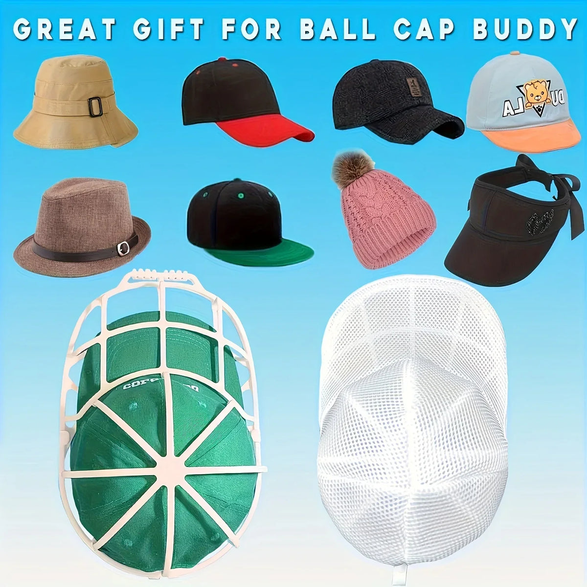 Cap Washer Cage – Hat Cleaning Frame for Washing Machines