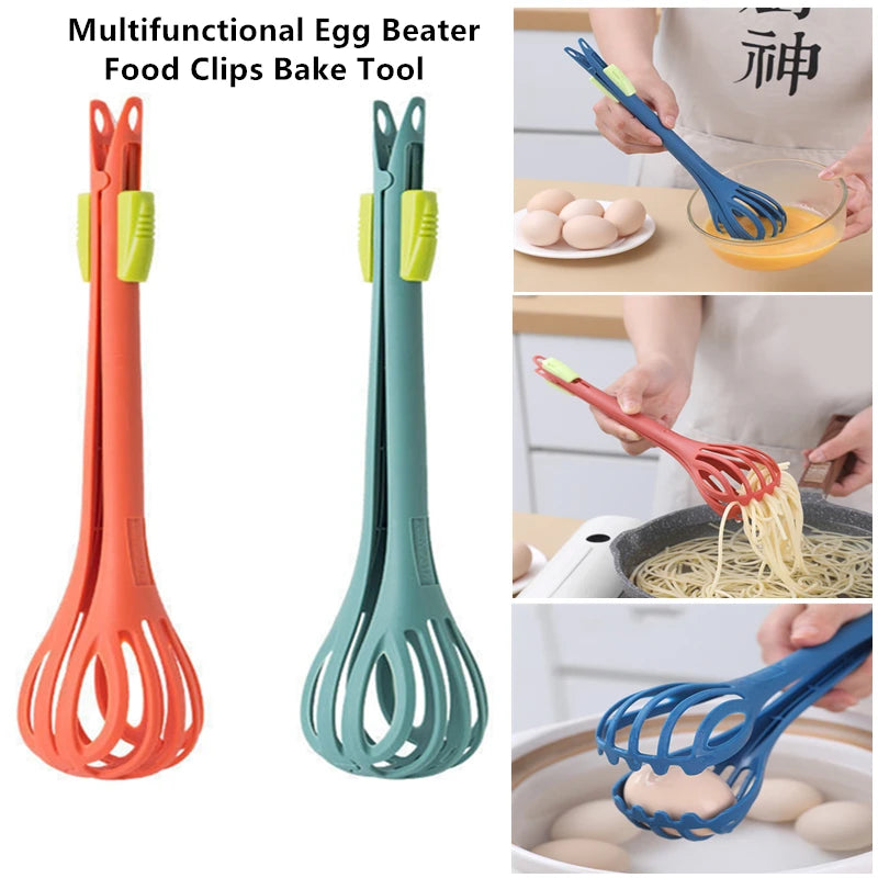 Multifunctional Egg Beater & Food Clip Whisk