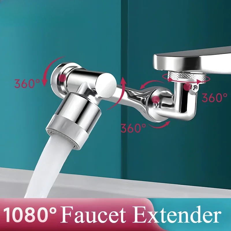 1080° Rotating Faucet Extender – Universal Splash-Free Aerator