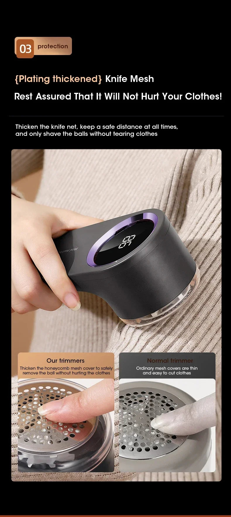 Rechargeable Lint Remover for Clothes Sweaters and Fabrics