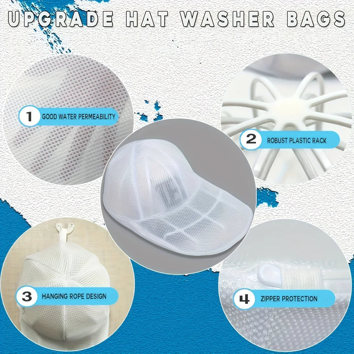 Cap Washer Cage – Hat Cleaning Frame for Washing Machines
