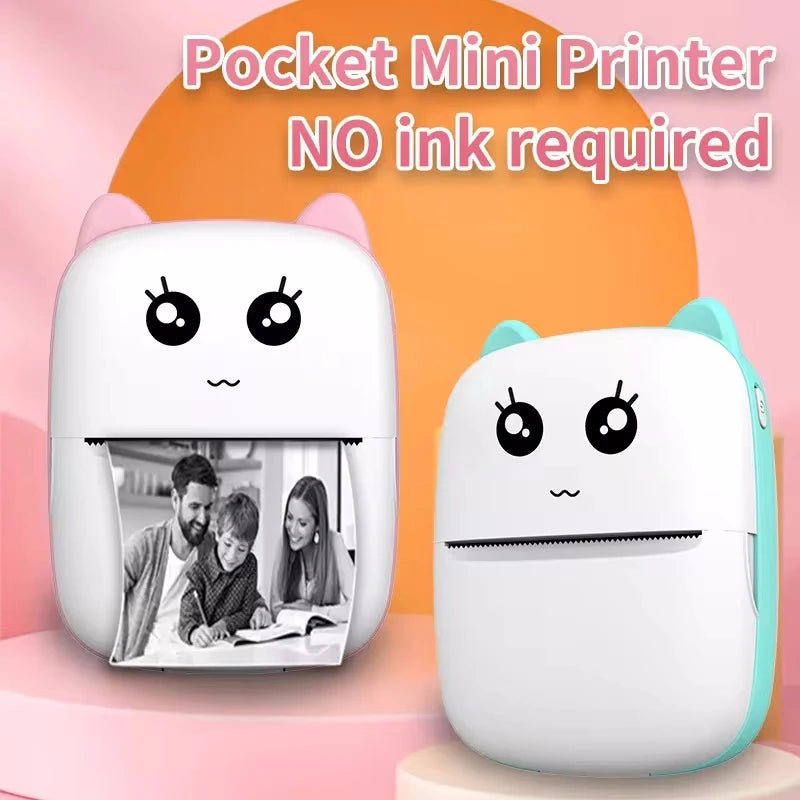 Mini Pocket Thermal Printer – Bluetooth Photo & Label Printer