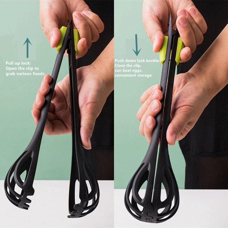 Multifunctional Egg Beater & Food Clip Whisk